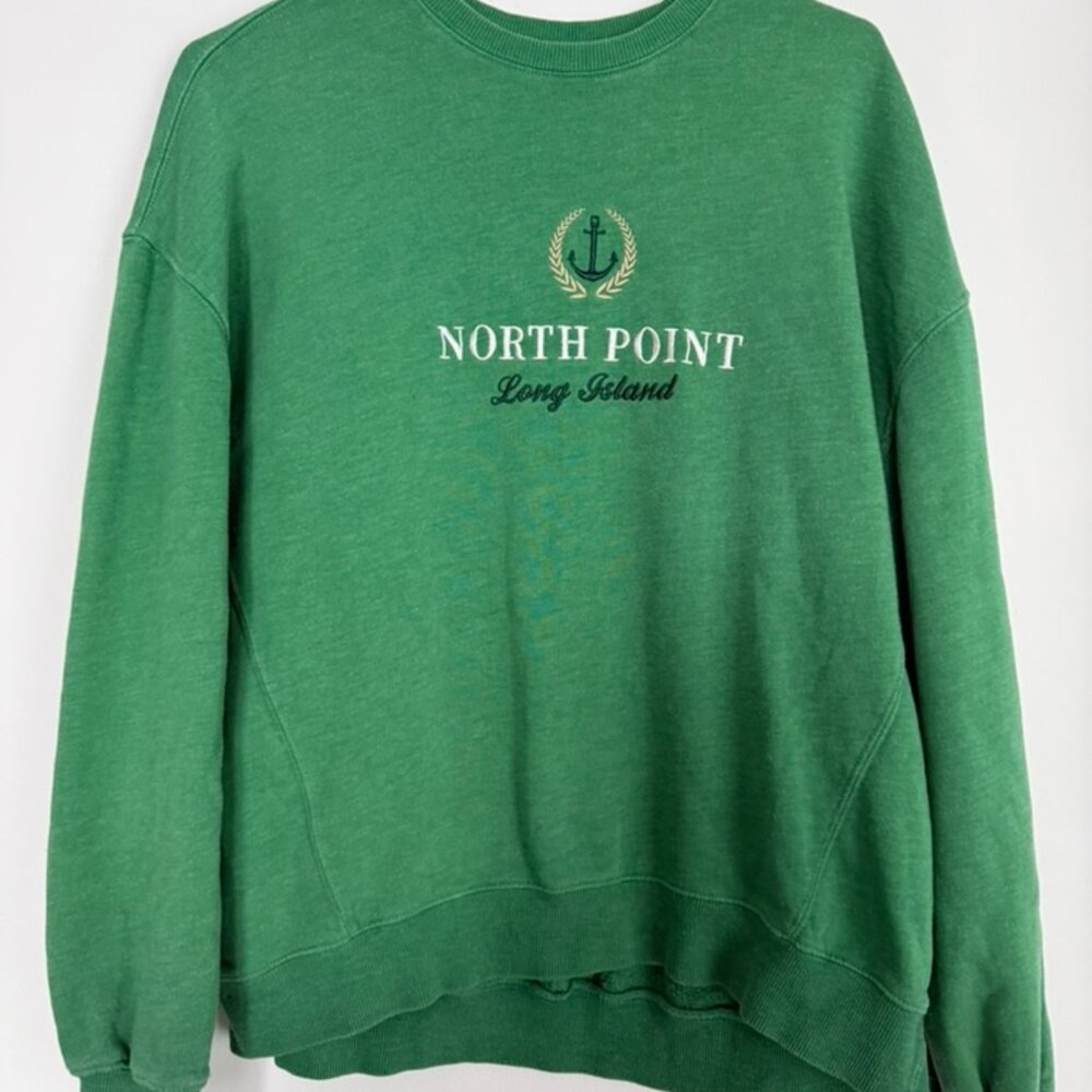 Garage Green 'North Point Long Island' Crewneck Sweatshirt - Picture 2 of 7